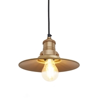Industville Brooklyn Flat Ceiling Pendant Light - Brass