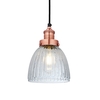 Industville Brooklyn Glass Cone Ceiling Pendant Light - Copper