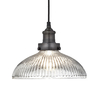 Industville Brooklyn Glass Dome Ceiling Pendant Light - Pewter