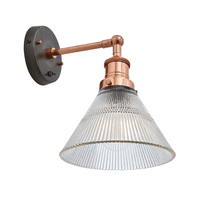 Industville Brooklyn Glass Funnel Wall Light - Copper