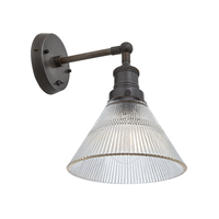 Industville Brooklyn Glass Funnel Wall Light - Pewter