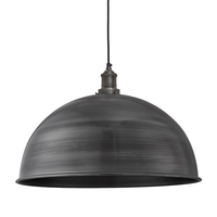 Industville Brooklyn Grande Dome Ceiling Pendant Light - Pewter