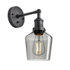 Industville Brooklyn Schoolhouse 5.5 Inch Wall Light -Smoke Grey & Pewter