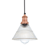 Industville Brooklyn Small Glass Pendant Light - Copper
