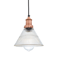 Industville Brooklyn Small Glass Pendant Light - Copper