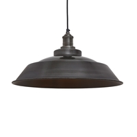 Industville Brooklyn Step Ceiling Pendant Light - Pewter