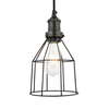 Industville Brooklyn Wire Cage Cone Ceiling Pendant Light - Pewter