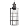 Industville Brooklyn Wire Cage Cylinder Ceiling Pendant Light - Pewter