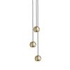 Industville Globe 3 Light Cluster Ceiling Pendant - Brass