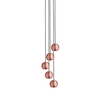 Industville Globe 5 Light Cluster Ceiling Pendant - Copper