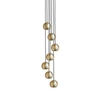 Industville Globe 7 Light Cluster Ceiling Pendant - Brass
