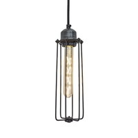 Industville Orlando Cylinder Ceiling Pendant Light - Pewter