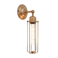 Industville Orlando Cylinder Wall Light - Brass