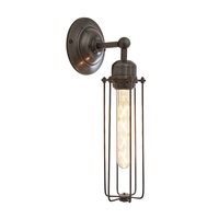 Industville Orlando Cylinder Wall Light - Pewter