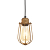 Industville Orlando Wire Cage Ceiling Pendant Light - Brass