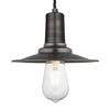 Industville Sleek 8 Inch Flat Ceiling Pendant Light - Pewter