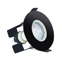 Integral EvoFire Fire Rated Low Profile Fixed Downlight with Insulation Guard - Black