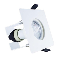 Integral EvoFire Fire Rated Low Profile Fixed Square Downlight with Insulation Guard - White