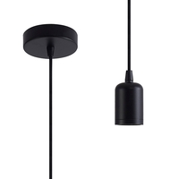 Isa Ceiling Pendant Lamp Holder - Black