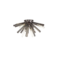 Isabelle Flush Light - Polished Nickel Glass