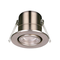 Luceco F-Eco 5W Cool White Dimmable LED Fire Rated Adjustable Downlight - Brushed Steel