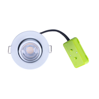 Luceco F-Eco 5W Warm White Dimmable LED Fire Rated Adjustable Downlight - White