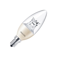 Philips 6W Warm White DimTone LED Candle Bulb - Small Screw Cap