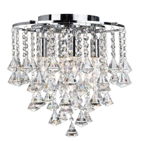 Searchlight Dorchester Crystal Flush Ceiling Light - Chrome
