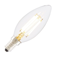 Tagra 4W Very Warm White Dimmable LED Decorative Filament Candle Bulb - Small Screw Cap
