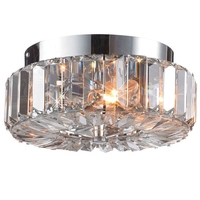 Ulriksdal Crystal Flush Ceiling Light - Chrome
