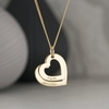 9ct Yellow Gold Plated Personalised Two Hearts Necklace