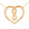 9ct Rose Gold Heart Infinity Necklace