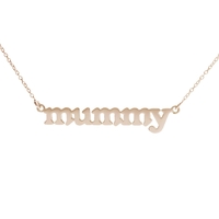 9ct Rose Gold Mummy Name Necklace