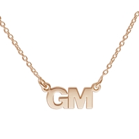 9ct Rose Gold Plated Block Style Double Initial Pendant