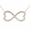 9ct White Gold Infinity Heart Necklace