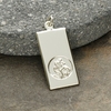 9ct White Gold St Christopher Ingot With Optional Engraving and Chain