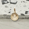 9ct Yellow Gold 12mm 3D St Christopher Pendant With Engraving & Chain