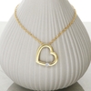 9ct Yellow Gold Diamond Set Heart Pendant With Chain