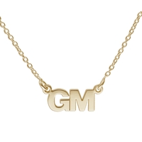 9ct Yellow Gold Plated Block Style Double Initial Pendant