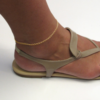9ct Yellow Gold Plated Curb Link Anklet