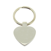 Mirror Polished Heart Keyring With Optional Engraving