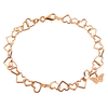 Rose Gold Plated Bracelet With Butterfly Charm And Chain Choice