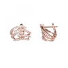 Rose Gold Plated CZ Huggie Earrings