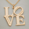 Rose Gold Plated LOVE Pendant With Optional Engraving