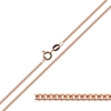 Solid Rose Gold 1.1mm DC Curb Chain