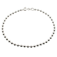Sterling Silver 3mm Bead Ball Bracelet
