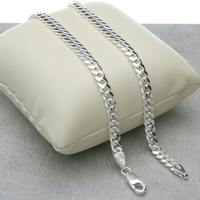 Sterling Silver 4.5mm Dome Curb / Cuban Link Gents Chain