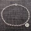 Sterling Silver Belcher Bracelet With Initial Disc Charm