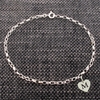 Sterling Silver Belcher Bracelet With Initial Heart Charm 