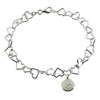Sterling Silver Charm Bracelet With St Christopher Charm & Optional Engraving